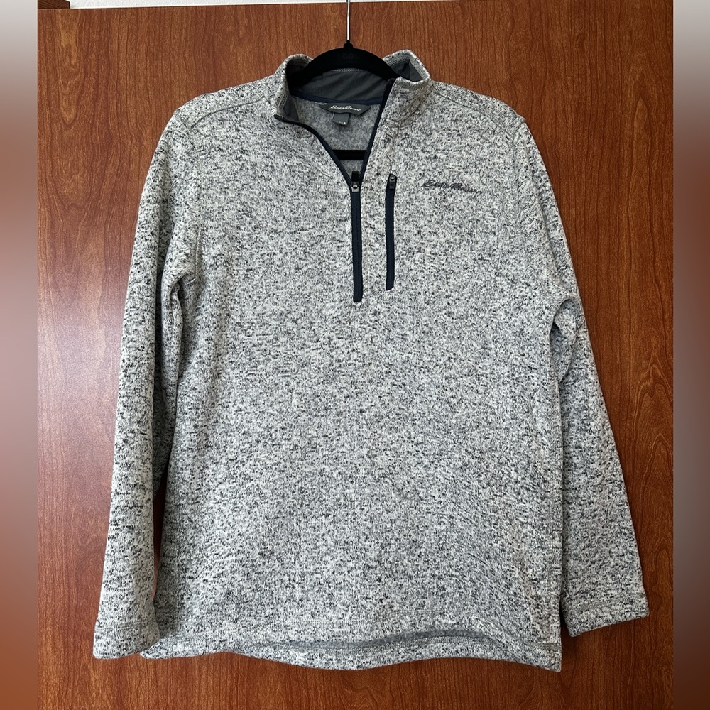 Eddie Bauer Womens size small half zip fleece, heather gray.